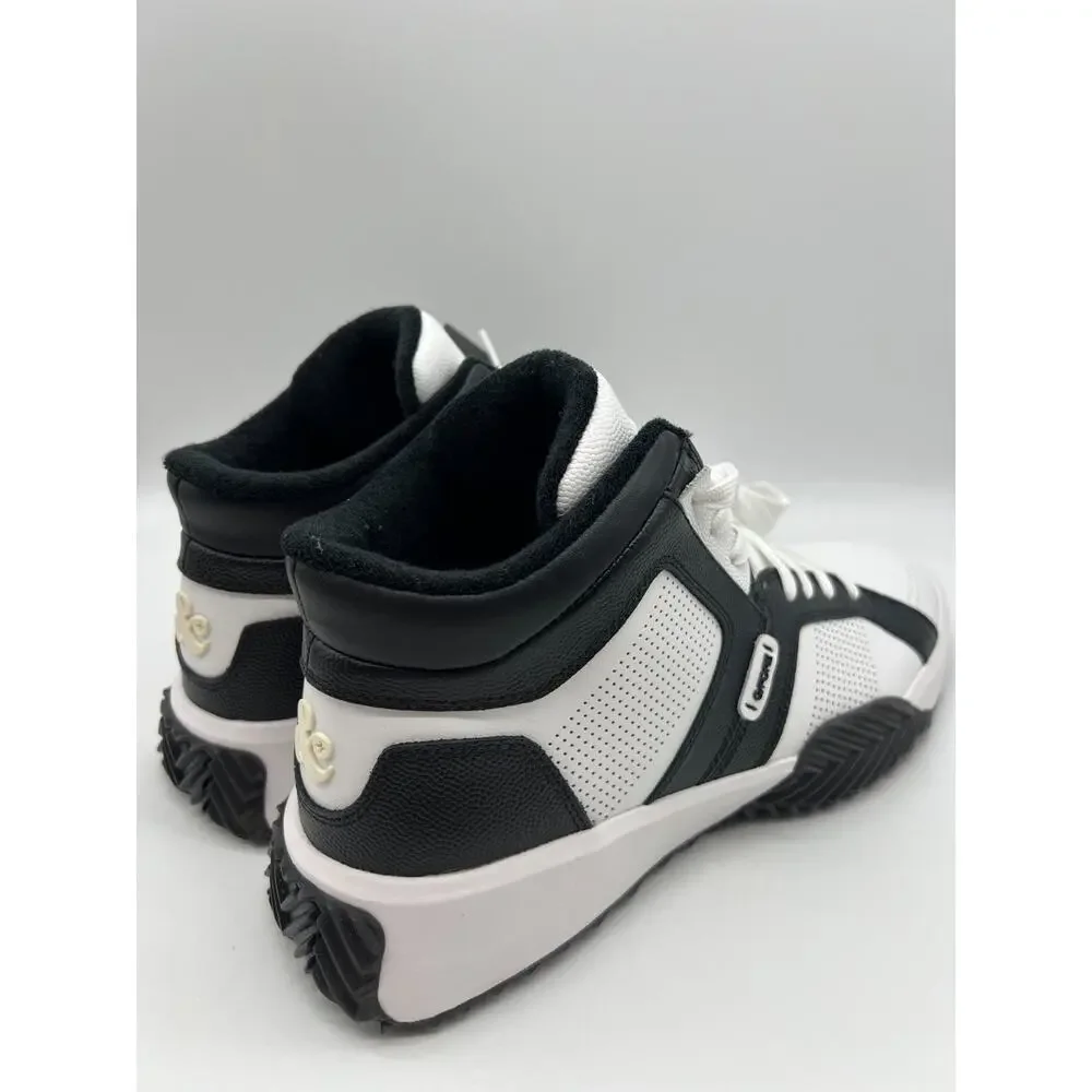 G/Fore G.112 Leather Mid-Top Street Shoe Black/White Men's Size 11.5 New